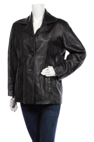 Дамско кожено яке, Размер XL, Цвят Черен, Естествена кожа, Цена 113,40 лв.