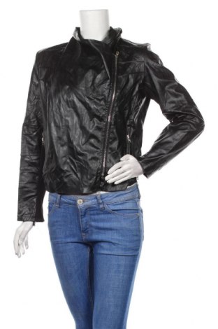 Дамско кожено яке, Размер XL, Цвят Черен, Еко кожа, Цена 39,90 лв.