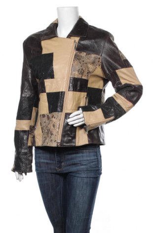 Damen Lederjacke Broch Leather, Größe L, Farbe Mehrfarbig, Echtleder, Textil, Preis 41,06 €