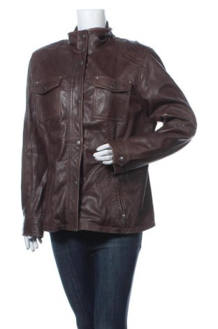 Дамско кожено яке Yessica, Размер XL, Цвят Кафяв, Естествена кожа, Цена 92,40 лв.