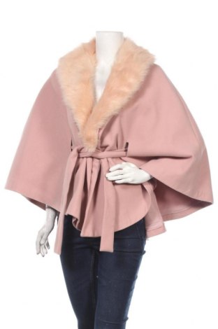 Дамско палто, Размер S, Цвят Розов, 85% полиестер, 12% вискоза, 3% еластан, Цена 75,60 лв.