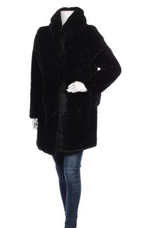 Дамско палто, Размер L, Цвят Черен, 60% полиестер, 40% еластан, Цена 53,55 лв.