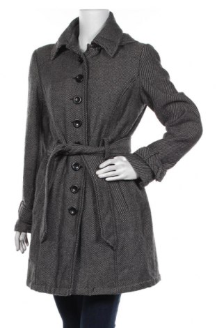 Дамско палто Clockhouse, Размер L, Цвят Черен, 50% вълна, 30% акрил, 20% полиестер, Цена 45,15 лв.