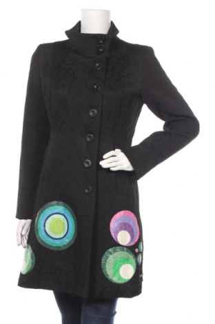 Γυναικείο παλτό Desigual, Μέγεθος M, Χρώμα Μαύρο, Πολυεστέρας, Τιμή 94,18 €