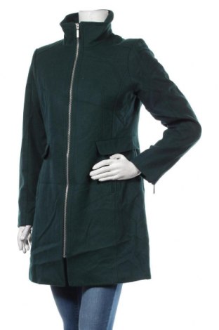 Дамско палто H&M, Размер L, Цвят Зелен, 54% вълна, 26% полиестер, 7% полиамид, 6% акрил, 7% други тъкани, Цена 54,60 лв.