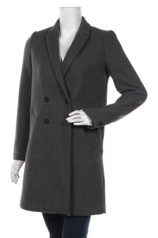 Дамско палто Zara Trafaluc, Размер S, Цвят Сив, 65% полиестер, 25% вълна, 10% други нишки, Цена 76,00 лв.