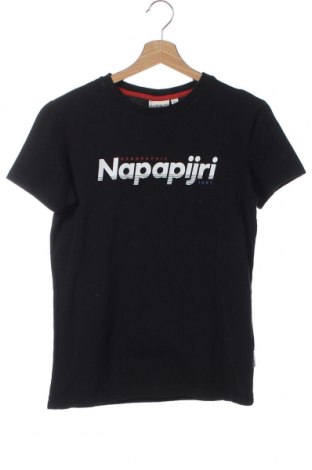 Детска тениска Napapijri, Размер 12-13y/ 158-164 см, Цвят Черен, Памук, Цена 51,35 лв.