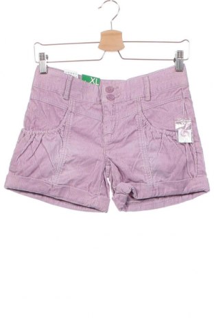 Детски къс панталон United Colors Of Benetton, Размер 10-11y/ 146-152 см, Цвят Лилав, Памук, Цена 47,25 лв.