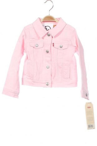 Dětská džínová bunda  Levi's, Velikost 2-3y/ 98-104 cm, Barva Růžová, 97% bavlna, 3% elastan, Cena  991,00 Kč