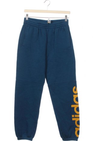 Pantaloni de trening, pentru copii Adidas, Mărime 13-14y/ 164-168 cm, Culoare Albastru, 70% bumbac, 30% poliester, Preț 126,00 Lei