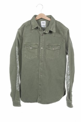 Pánská košile  Zara Man, Velikost S, Barva Zelená, Bavlna, Cena  941,00 Kč