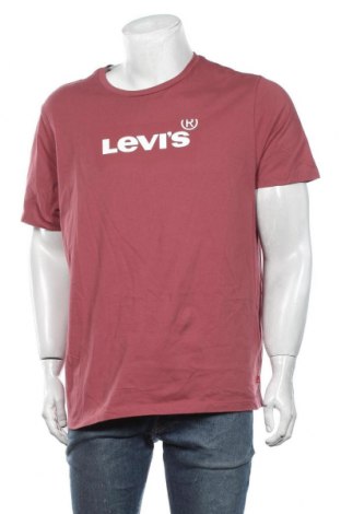 Мъжка тениска Levi's, Размер XL, Цвят Червен, Памук, Цена 46,50 лв.