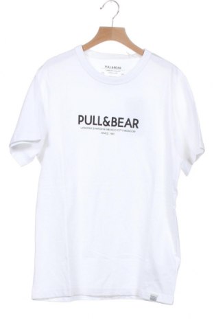 Męski T-shirt Pull&Bear, Rozmiar XXS, Kolor Biały, 100% bawełna, Cena 52,00 zł