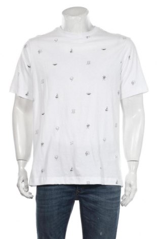Ανδρικό t-shirt Pull&Bear, Μέγεθος L, Χρώμα Λευκό, Βαμβάκι, Τιμή 11,21 €