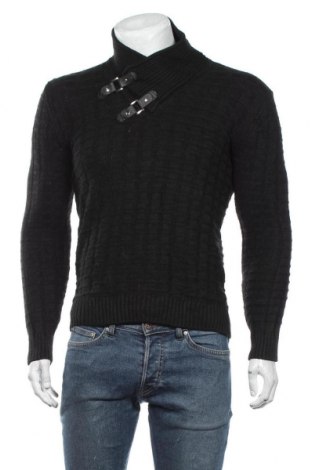 Мъжки пуловер, Размер M, Цвят Сив, 70% памук, 30% полиакрил, Цена 22,05 лв.
