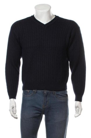 Мъжки пуловер, Размер S, Цвят Син, Мерино, Цена 22,05 лв.