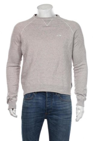 Мъжки пуловер Armani Jeans, Размер L, Цвят Сив, 85% памук, 15% вълна, Цена 92,40 лв.