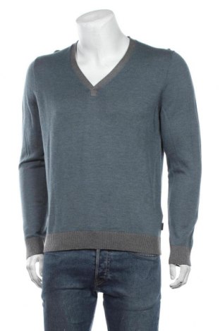 Męski sweter Hugo Boss, Rozmiar XL, Kolor Niebieski, 80% bawełna, 20% wełna, Cena 313,95 zł