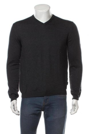 Ανδρικό πουλόβερ Hugo Boss, Μέγεθος L, Χρώμα Γκρί, Μαλλί, Τιμή 92,88 €
