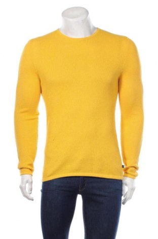 Мъжки пуловер Q/S by S.Oliver, Размер S, Цвят Жълт, Памук, Цена 59,40 лв.
