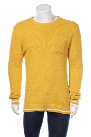Мъжки пуловер Q/S by S.Oliver, Размер XL, Цвят Жълт, 80% памук, 20% полиестер, Цена 29,37 лв.