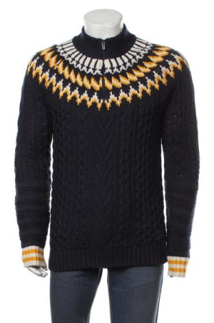 Мъжки пуловер S.Oliver, Размер XL, Цвят Син, 45% вискоза, 30% полиамид, 20% памук, 5% вълна, Цена 62,30 лв.