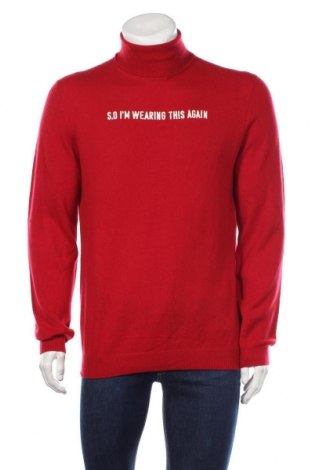 Ανδρικό πουλόβερ S.Oliver, Μέγεθος L, Χρώμα Κόκκινο, 70% μαλλί, 30% κασμίρι, Τιμή 57,37 €