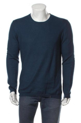 Męski sweter S.Oliver Black Label, Rozmiar L, Kolor Niebieski, 70% bawełna, 25% jedwab, 5% kaszmir, Cena 316,88 zł