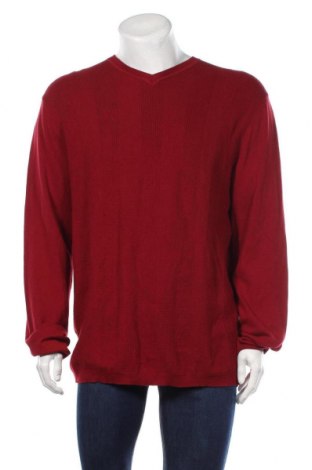 Męski sweter S.Oliver Black Label, Rozmiar XXL, Kolor Czerwony, 90% bawełna, 10% jedwab, Cena 316,88 zł