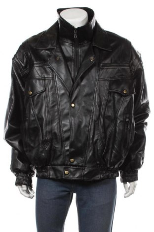 Pánská kožená bunda , Velikost XXL, Barva Černá, Eko kůže, Cena  670,00 Kč