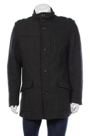 Męski płaszcz H&M, Rozmiar XL, Kolor Czarny, 55% wełna, 45% wiskoza, Cena 165,00 zł