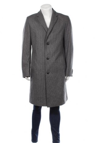 Мъжко палто Hugo Boss, Размер L, Цвят Сив, 55% вълна, 32% полиестер, 8% кашмир, 5%, Цена 235,20 лв.