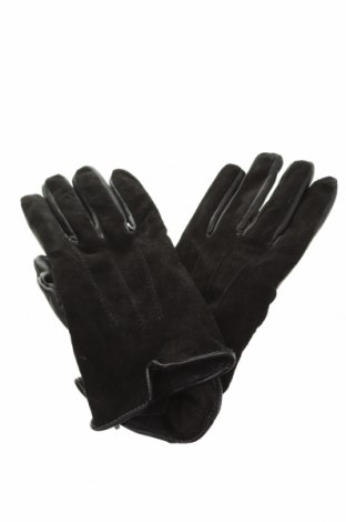 Ръкавици, Цвят Черен, Естествен велур, естествена кожа, Цена 33,60 лв.