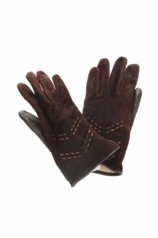 Ръкавици, Цвят Кафяв, Естествена кожа, естествен велур, Цена 36,75 лв.
