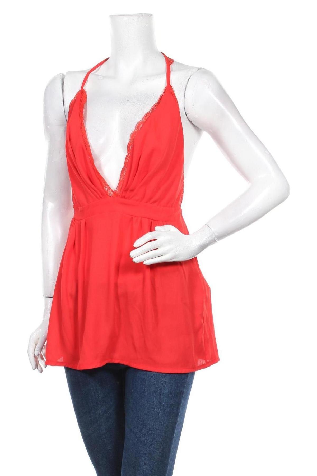 Γυναικείο αμάνικο μπλουζάκι Rinascimento, Μέγεθος L, Χρώμα Κόκκινο, 100% πολυεστέρας, Τιμή 25,52 €