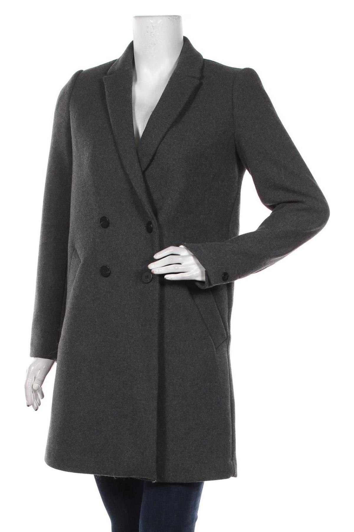 Дамско палто Zara Trafaluc, Размер S, Цвят Сив, Цена 49,00 лв.