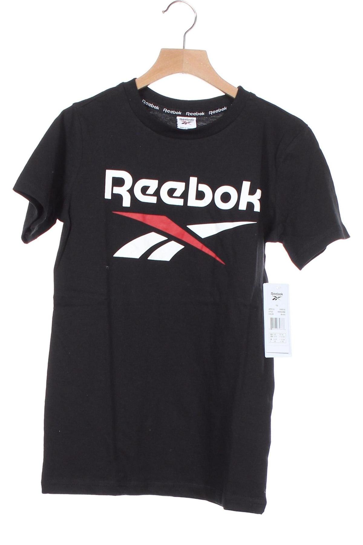 Детска тениска Reebok, Размер 9-10y/ 140-146 см, Цвят Черен, Памук, Цена 25,50 лв.