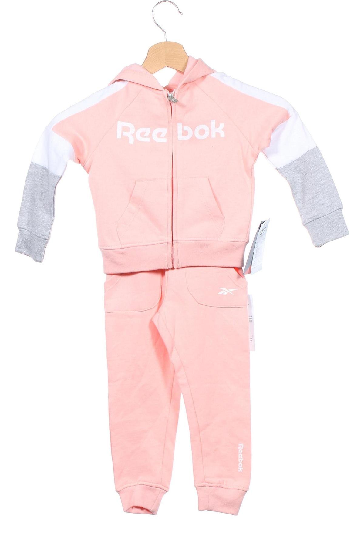 Kinder Trainingsanzug Reebok, Größe 18-24m/ 86-98 cm, Farbe Rosa, 60% Baumwolle, 40% Polyester, Preis 35,93 €