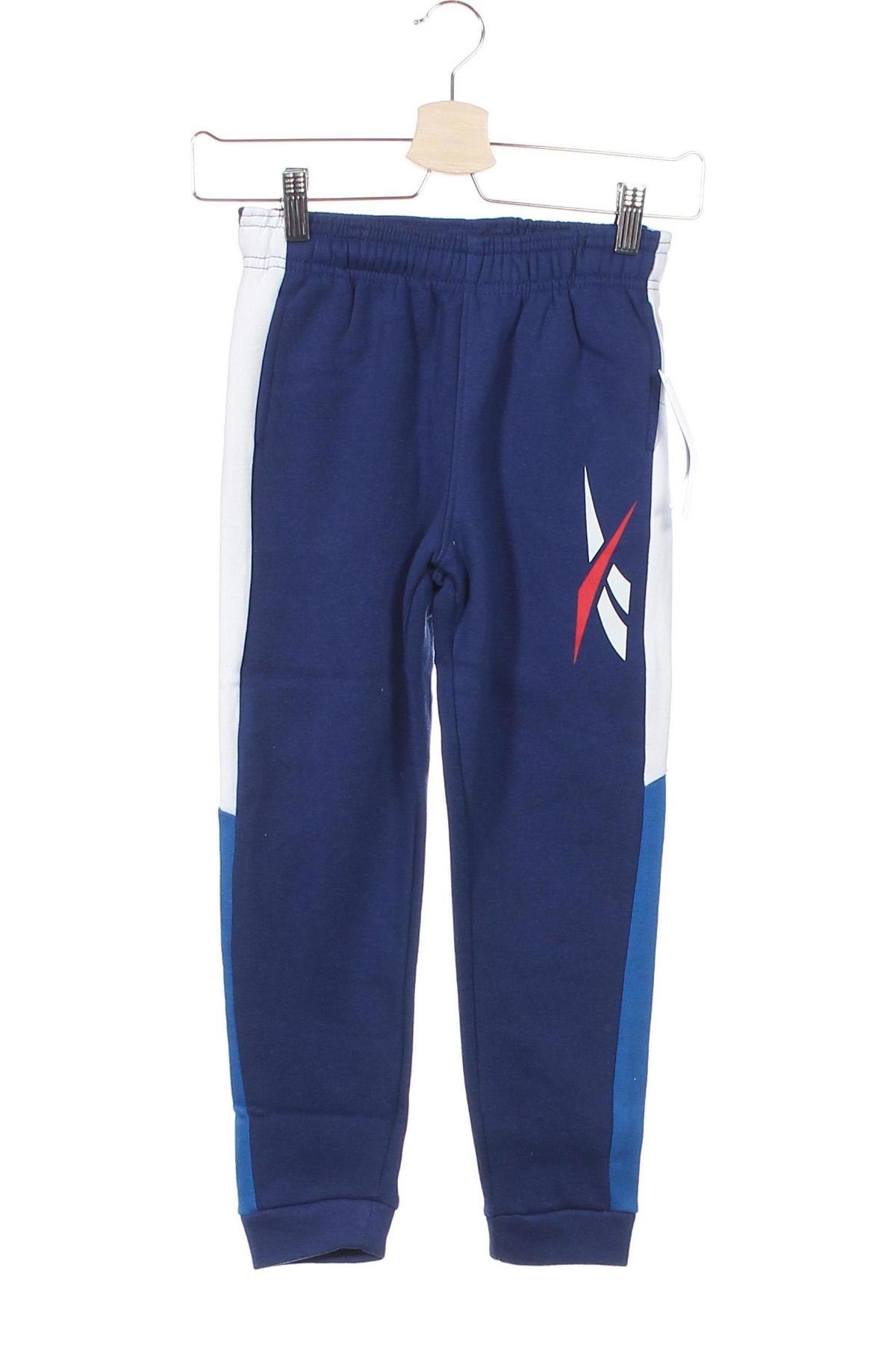Kinder Sporthose Reebok, Größe 7-8y/ 128-134 cm, Farbe Blau, 65% Baumwolle, 35% Polyester, Preis 21,47 €