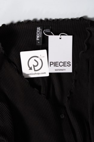 Γυναικεία ζακέτα Pieces, Μέγεθος XL, Χρώμα Μαύρο, 95% βαμβάκι, 5% ελαστάνη, Τιμή 27,84 €