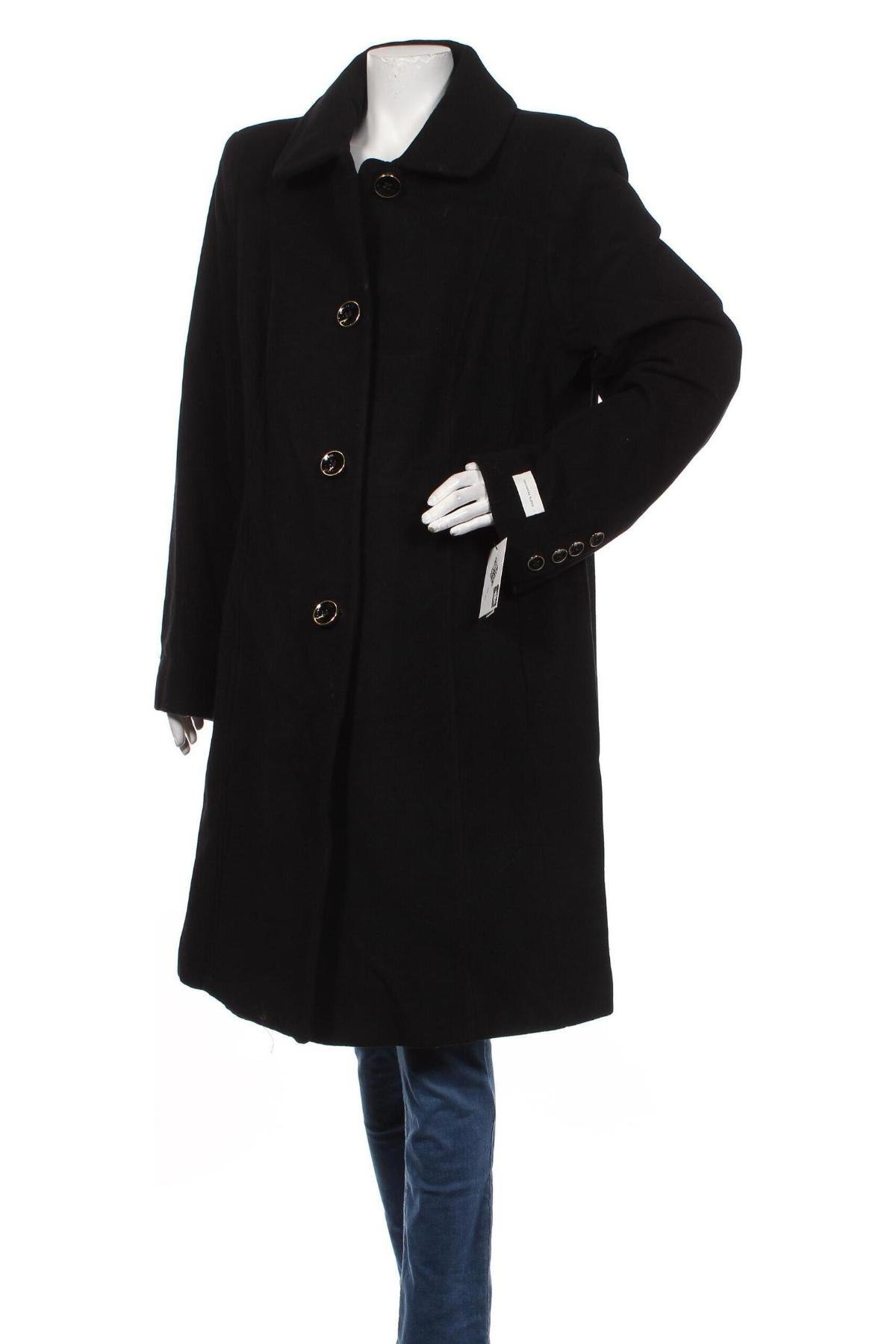 Дамско палто Anne Klein, Размер XXL, Цвят Черен, Цена 533,40 лв.