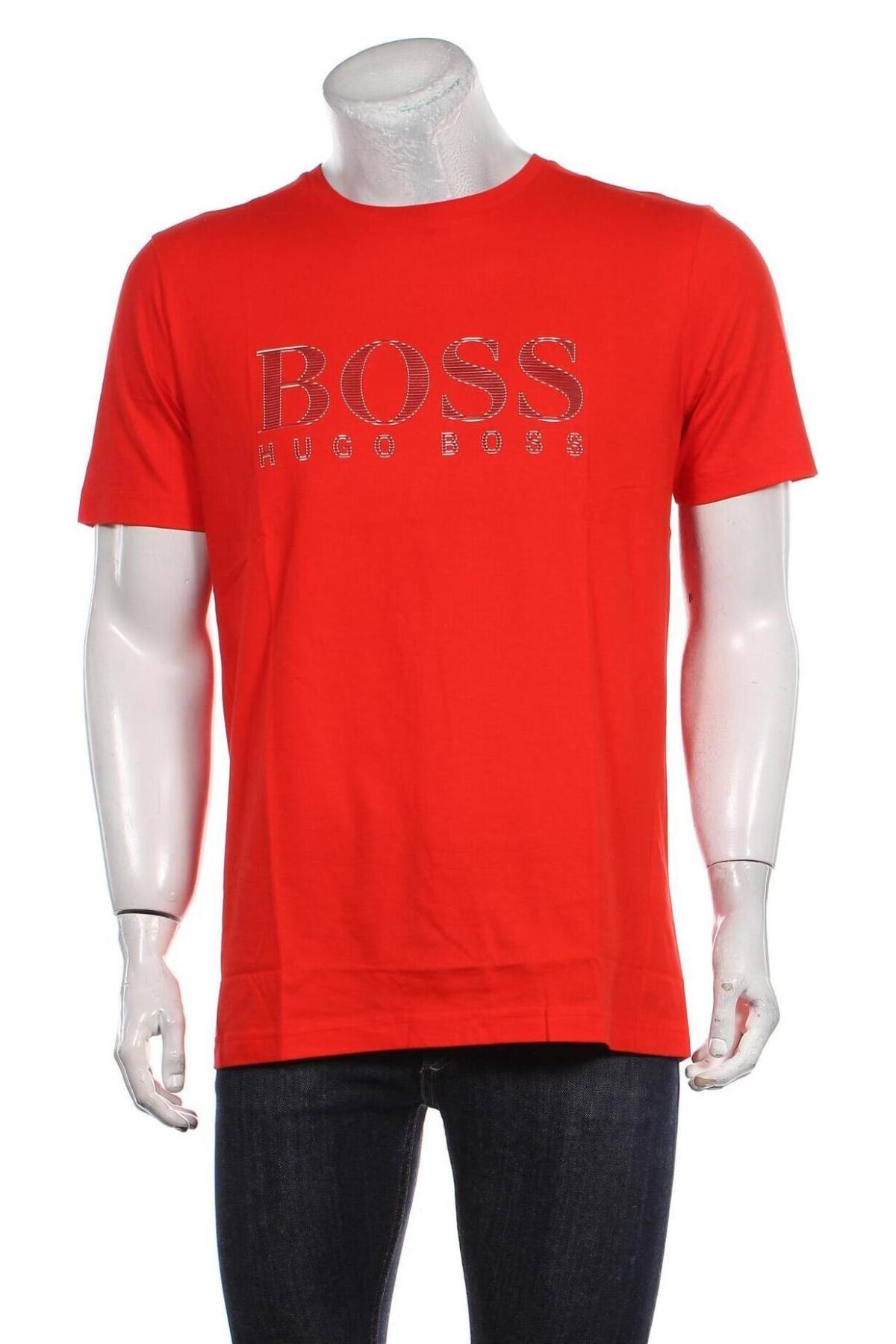 Tricou de bărbați Hugo Boss, Mărime L, Culoare Roșu, Preț 641,45 Lei
