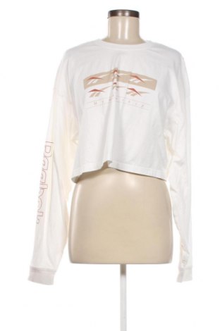 Damen Sport Shirt Reebok, Größe L, Farbe Weiß, Preis € 10,09