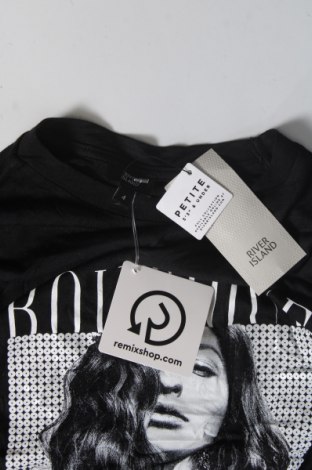 Γυναικείο t-shirt River Island, Μέγεθος XXS, Χρώμα Μαύρο, Τιμή 2,55 €