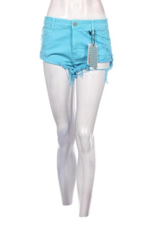 Pantaloni scurți de femei Zara Trafaluc, Mărime XS, Culoare Albastru, Preț 19,74 Lei