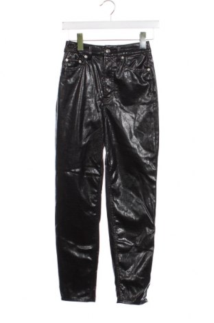 Pantaloni de piele pentru damă H&M Divided, Mărime XS, Culoare Negru, Preț 13,32 Lei