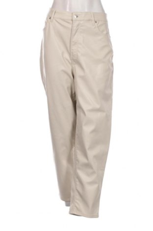 Дамски кожен панталон H&M Divided, Размер XL, Цвят Екрю, Цена 29,01 лв.