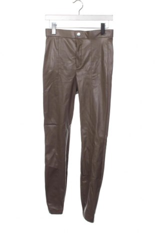 Pantaloni de piele pentru damă Zara, Mărime S, Culoare Verde, Preț 55,10 Lei