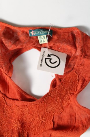 Γυναικείο αμάνικο μπλουζάκι Attr@ttivo, Μέγεθος S, Χρώμα Πορτοκαλί, Τιμή 6,19 €