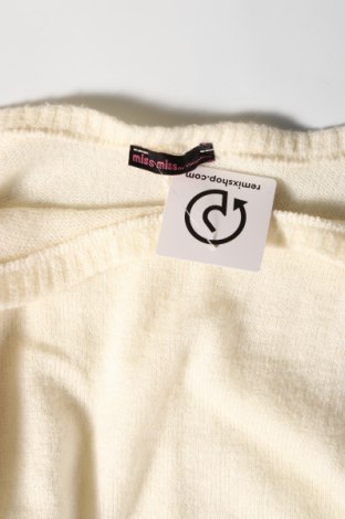 Γυναικείο πουλόβερ Miss Miss, Μέγεθος M, Χρώμα Εκρού, Τιμή 2,67 €